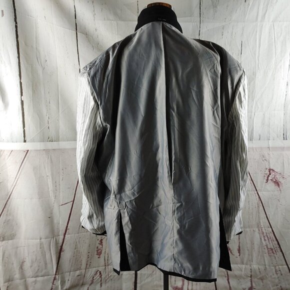 Pronto Uomo B&T 58L Wool Blend 2 Button Black Suit Jacket - Picture 12 of 14